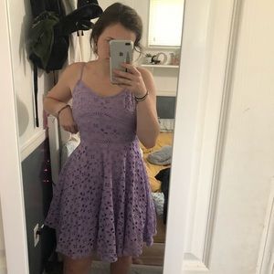 Purple lace dress